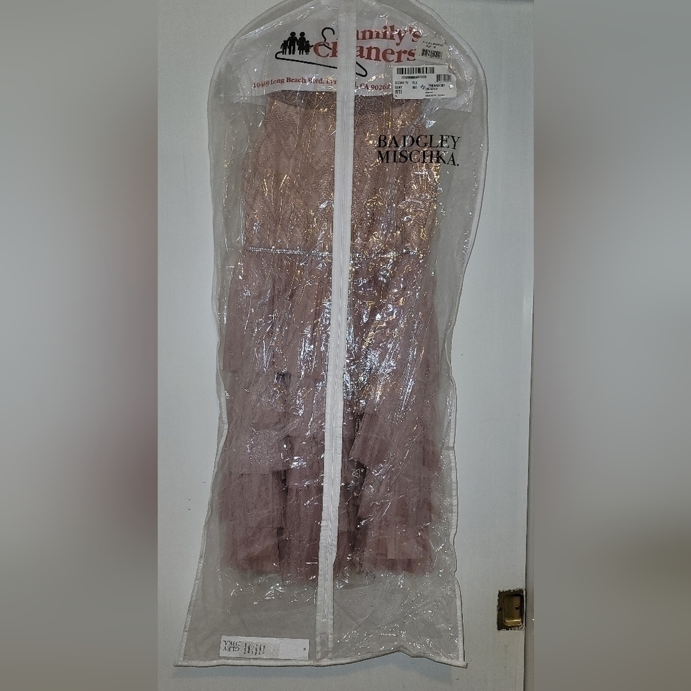 **NWT* Badgley Mischka Big Girl's Maxi Fit-&-Flare Dress - Blush - Size 16 - Picture 10 of 12